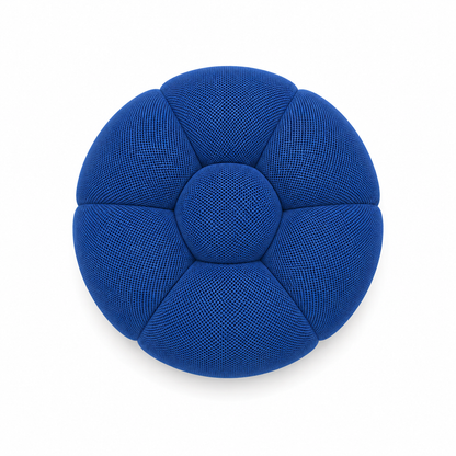 Pouf bubble Brume — Maille 3D Bleu roi