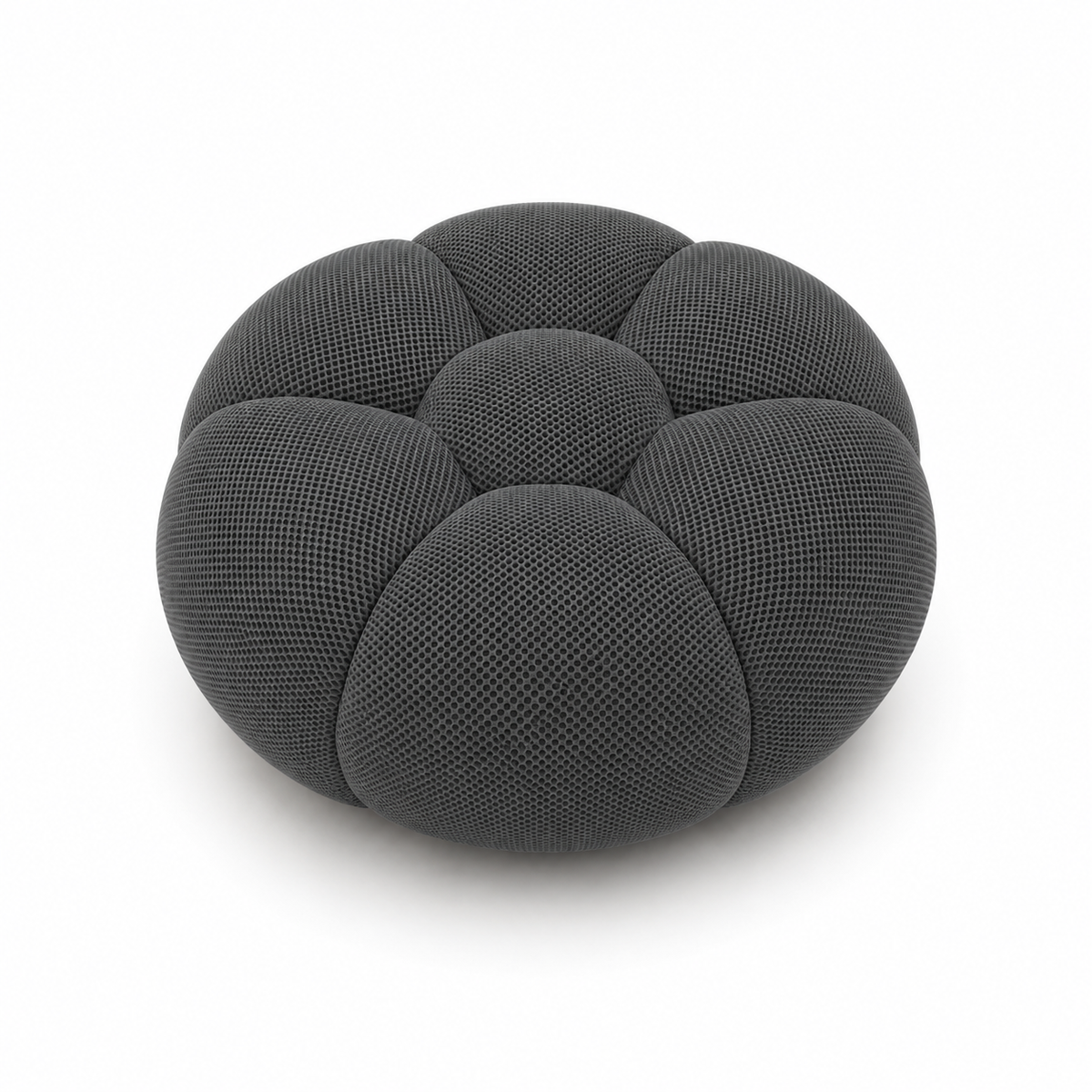 Pouf bubble Brume — Maille 3D Gris anthracite