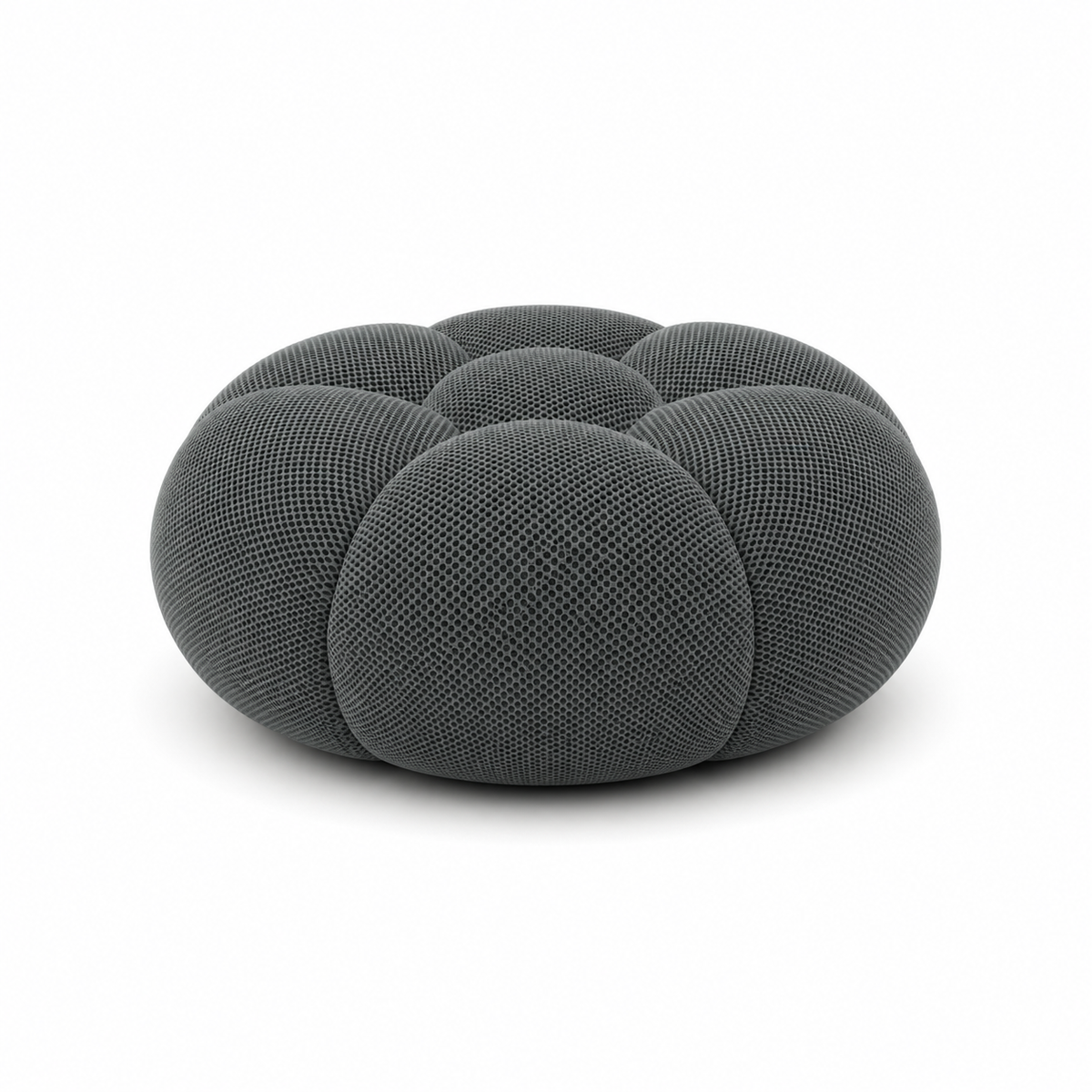 Pouf bubble Brume — Maille 3D Gris anthracite