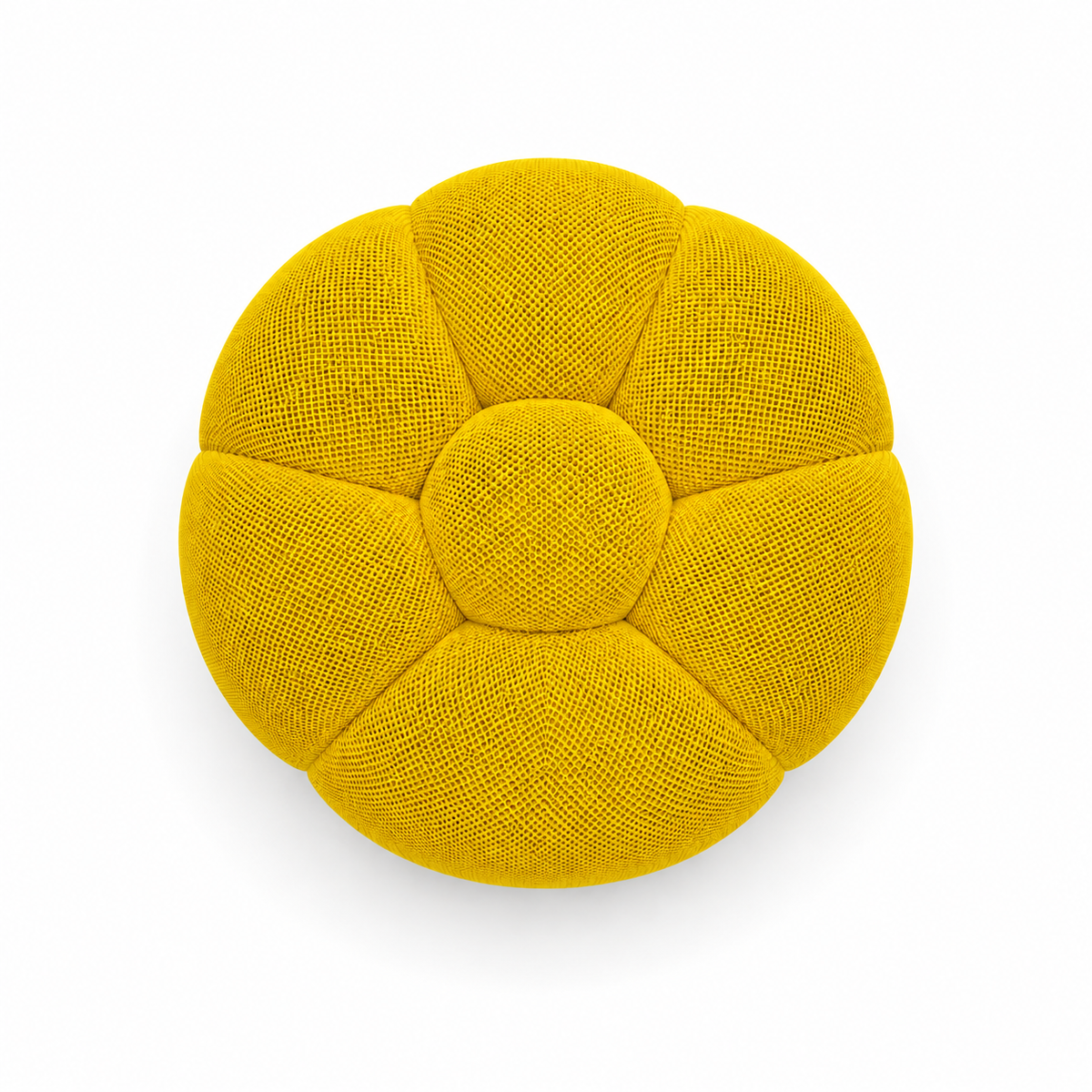 Pouf bubble Brume — Maille 3D Jaune vif chaud
