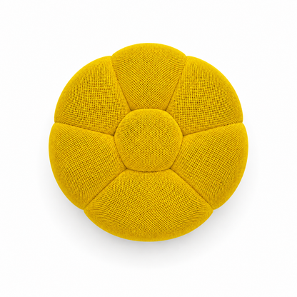 Pouf bubble Brume — Maille 3D Jaune vif chaud
