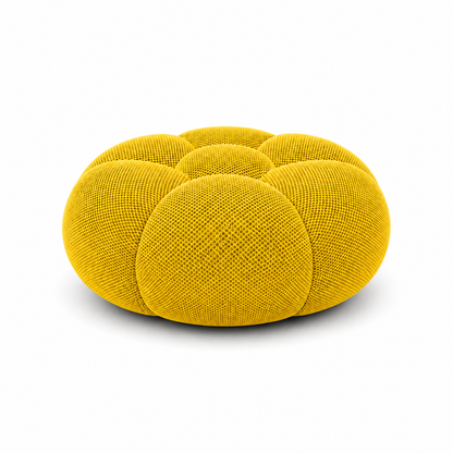 Pouf bubble Brume — Maille 3D Jaune vif chaud
