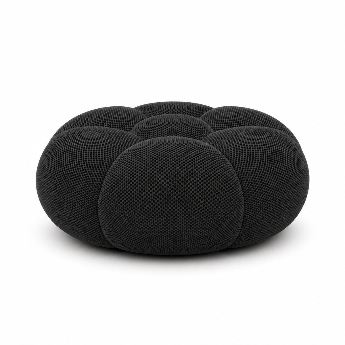 Pouf bubble Brume — Maille 3D Noir