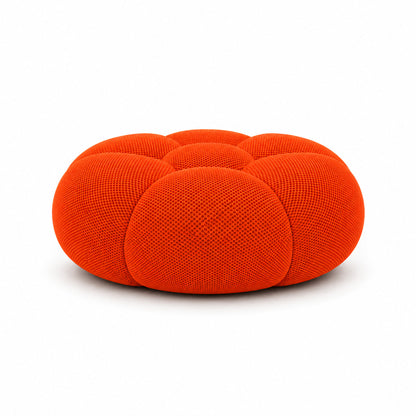 Pouf bubble Brume — Maille 3D Orange vif