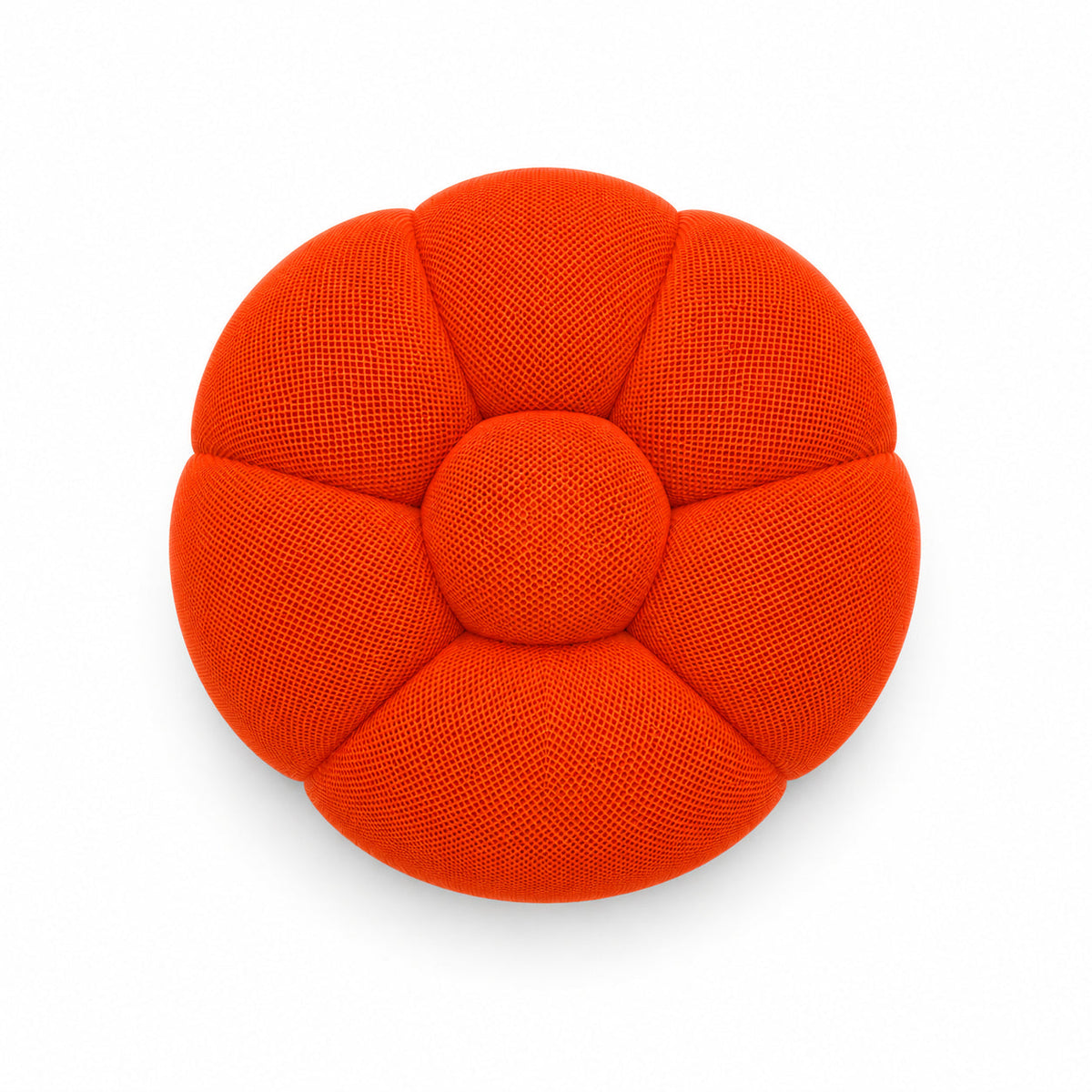 Pouf bubble Brume — Maille 3D Orange vif