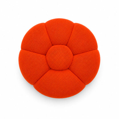 Pouf bubble Brume — Maille 3D Orange vif