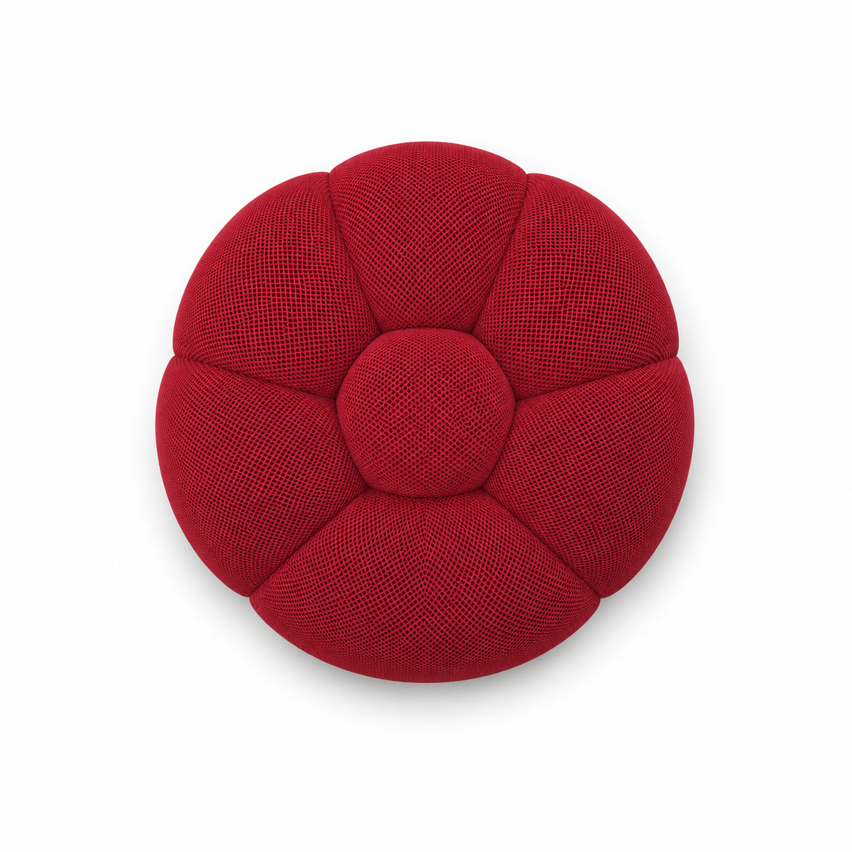 Pouf bubble Brume — Maille 3D Rouge profond