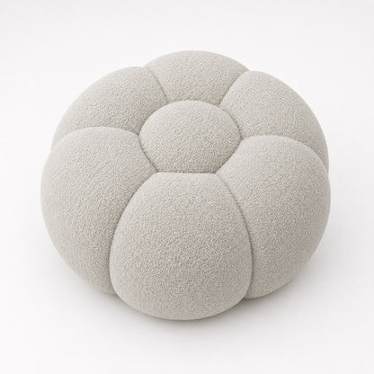 Pouf bubble Brume — Bouclette Blanc cassé