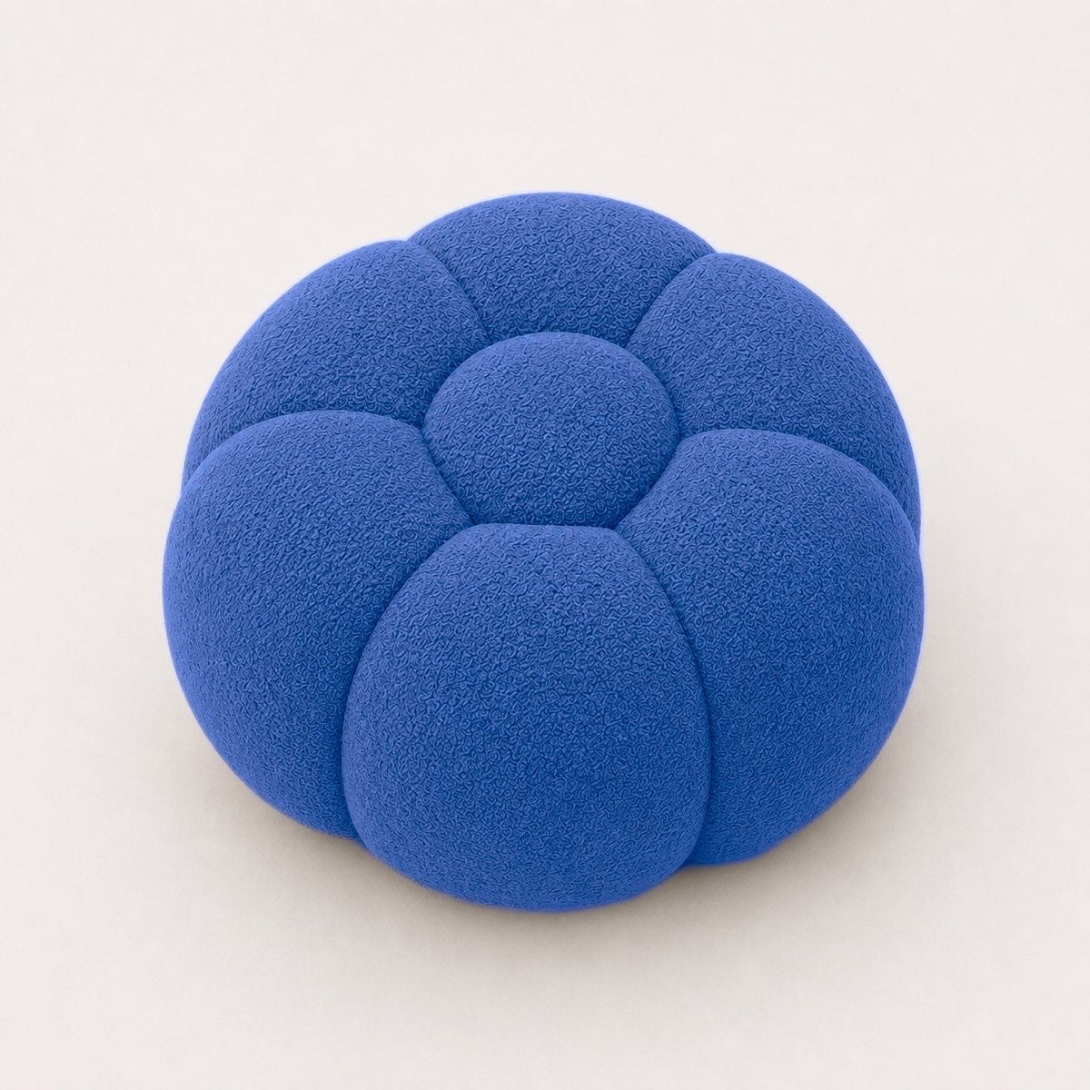 Pouf bubble Brume — Bouclette Bleu roi