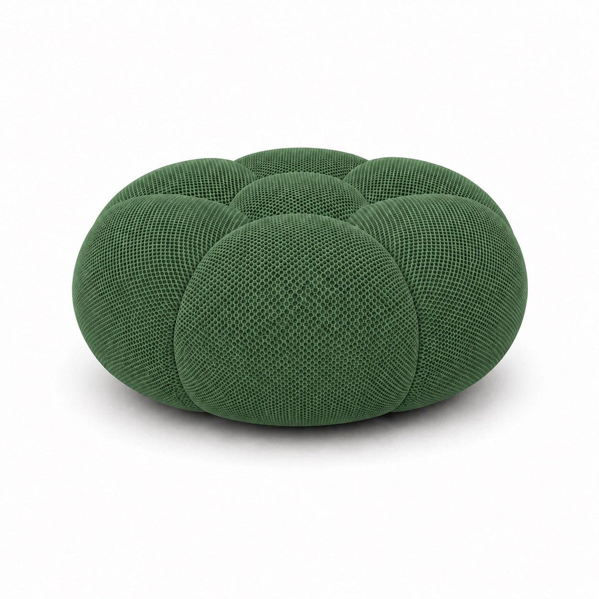 Pouf bubble Brume — Maille 3D Vert forêt