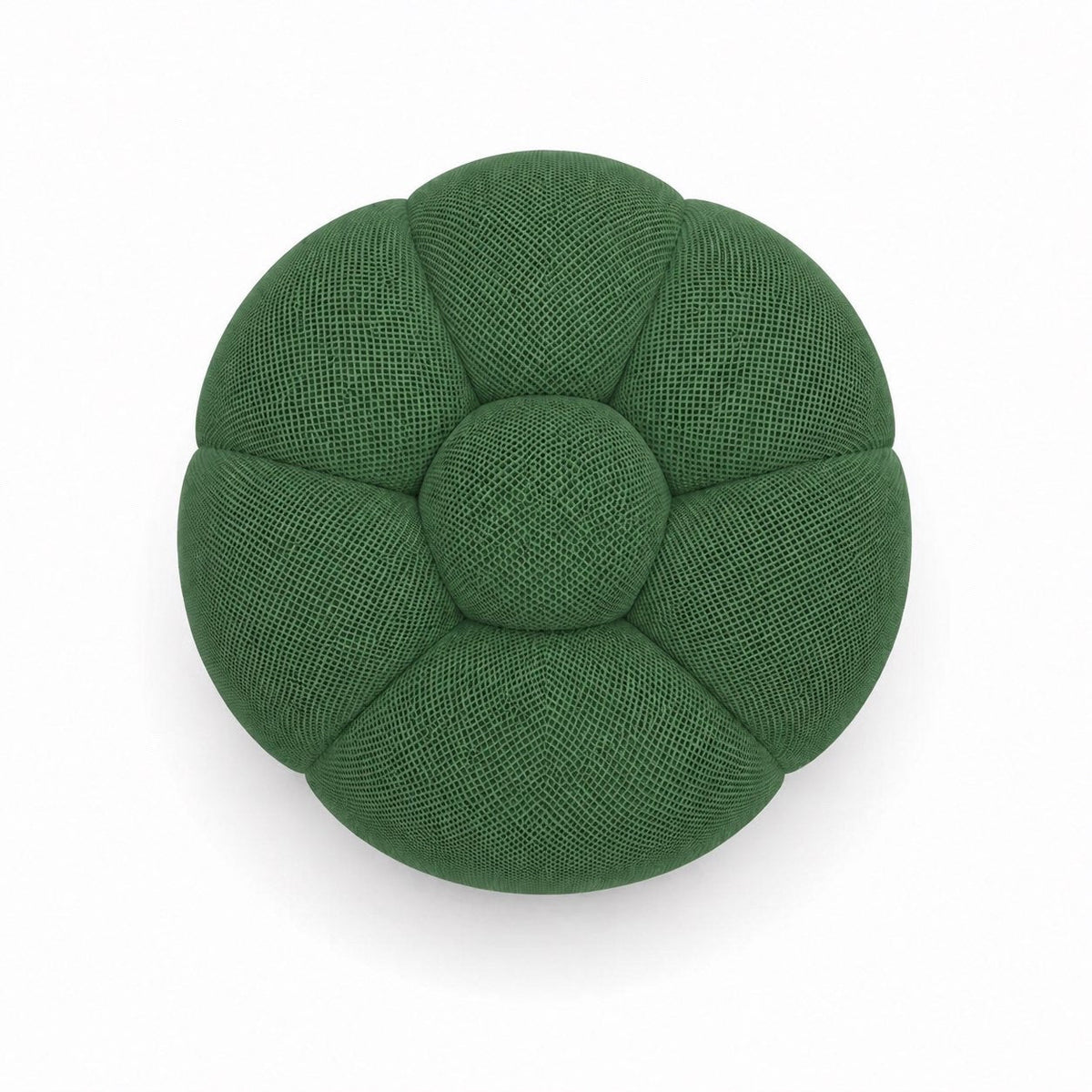 Pouf bubble Brume — Maille 3D Vert forêt