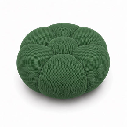 Pouf bubble Brume — Maille 3D Vert forêt