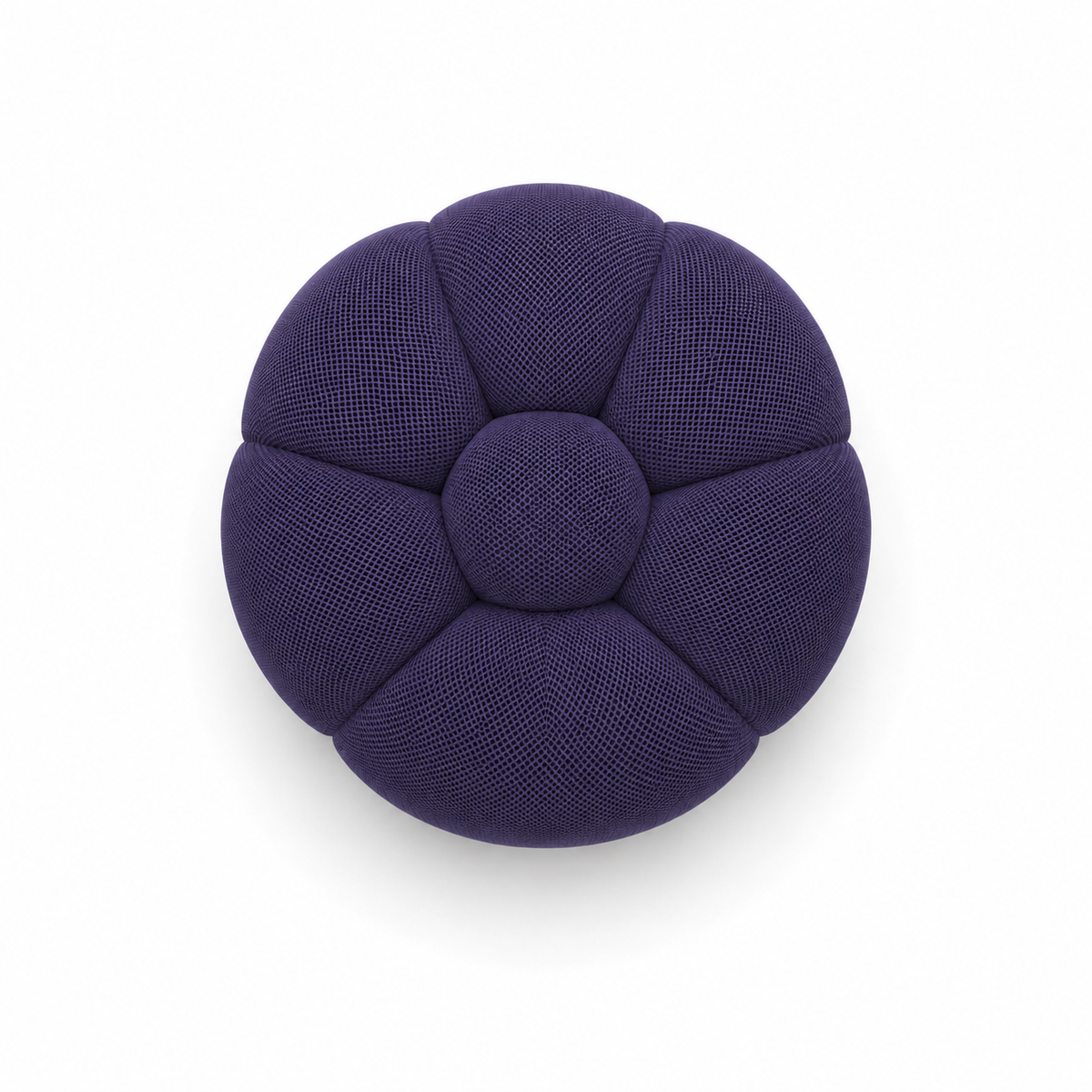 Pouf bubble Brume — Maille 3D Violet foncé