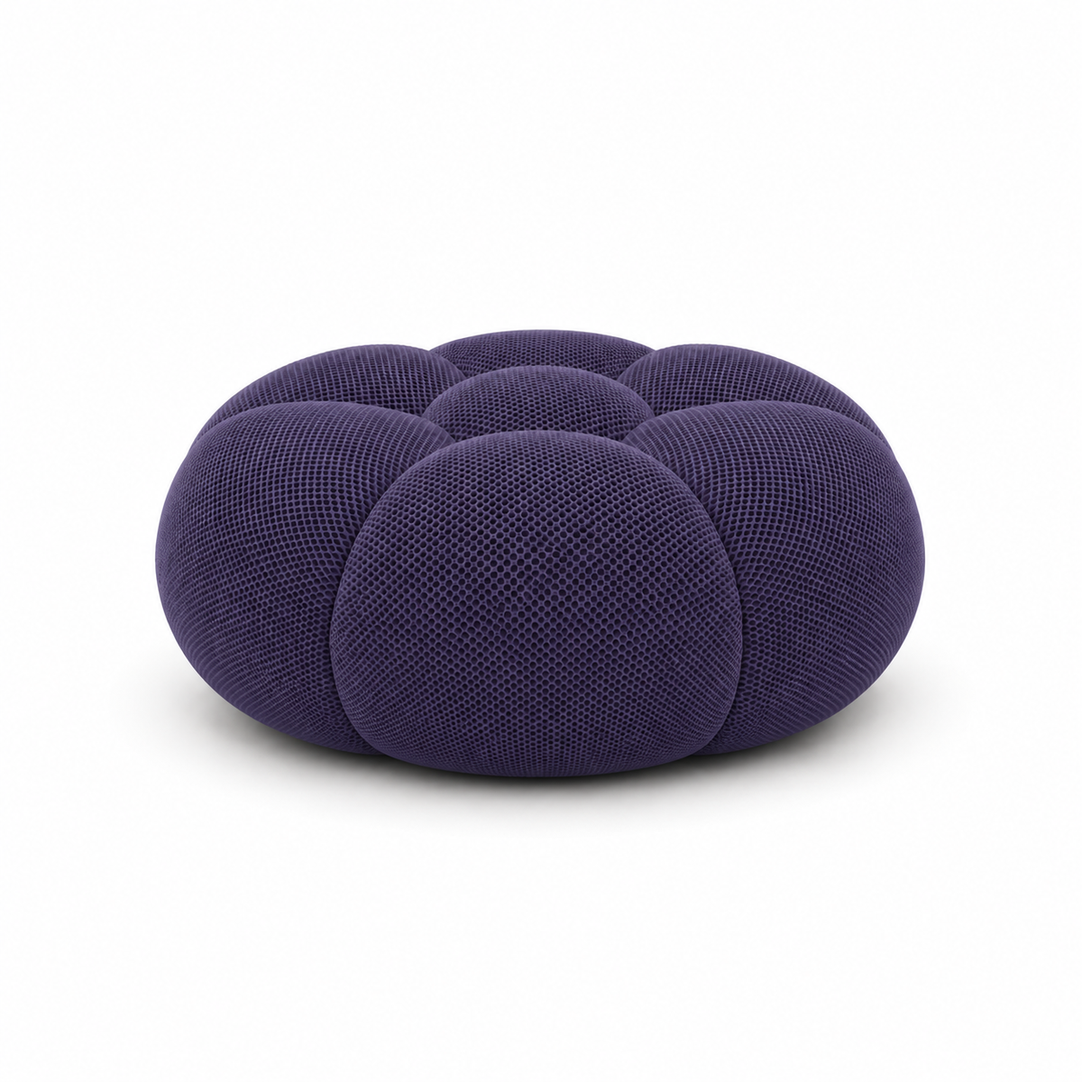 Pouf bubble Brume — Maille 3D Violet foncé