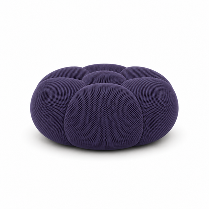 Pouf bubble Brume — Maille 3D Violet foncé