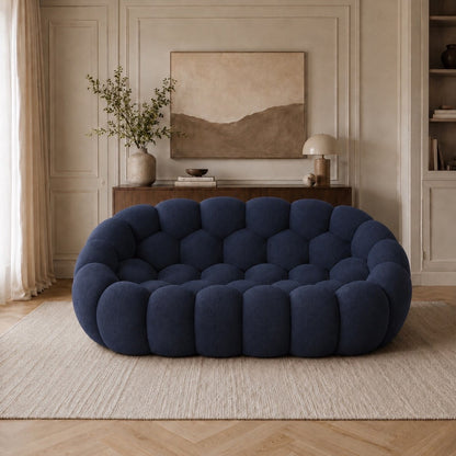 Canapé bubble 2 places Brume — Maille 3D Bleu marine