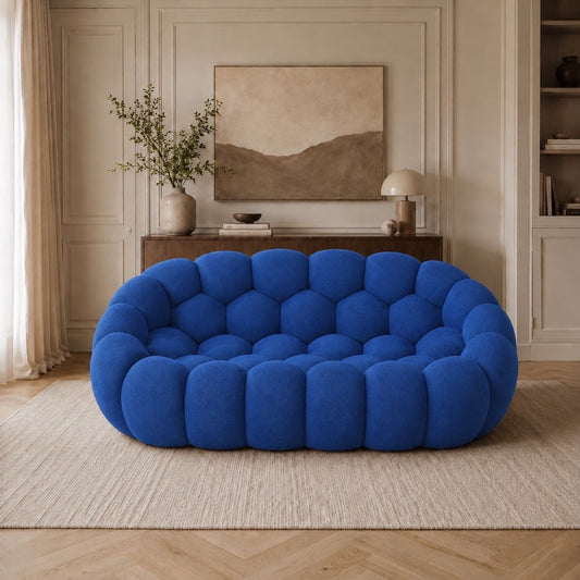 Canapé bubble 2 places Brume — Maille 3D Bleu roi