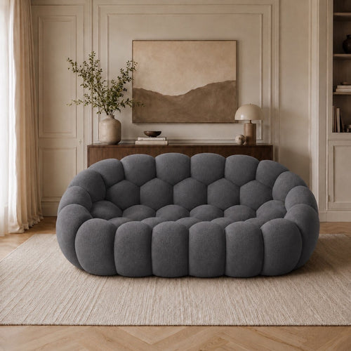 Canapé bubble 2 places Brume — Maille 3D Gris anthracite
