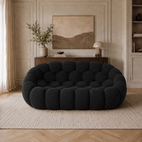 Canapé bubble 2 places Brume — Maille 3D Noir