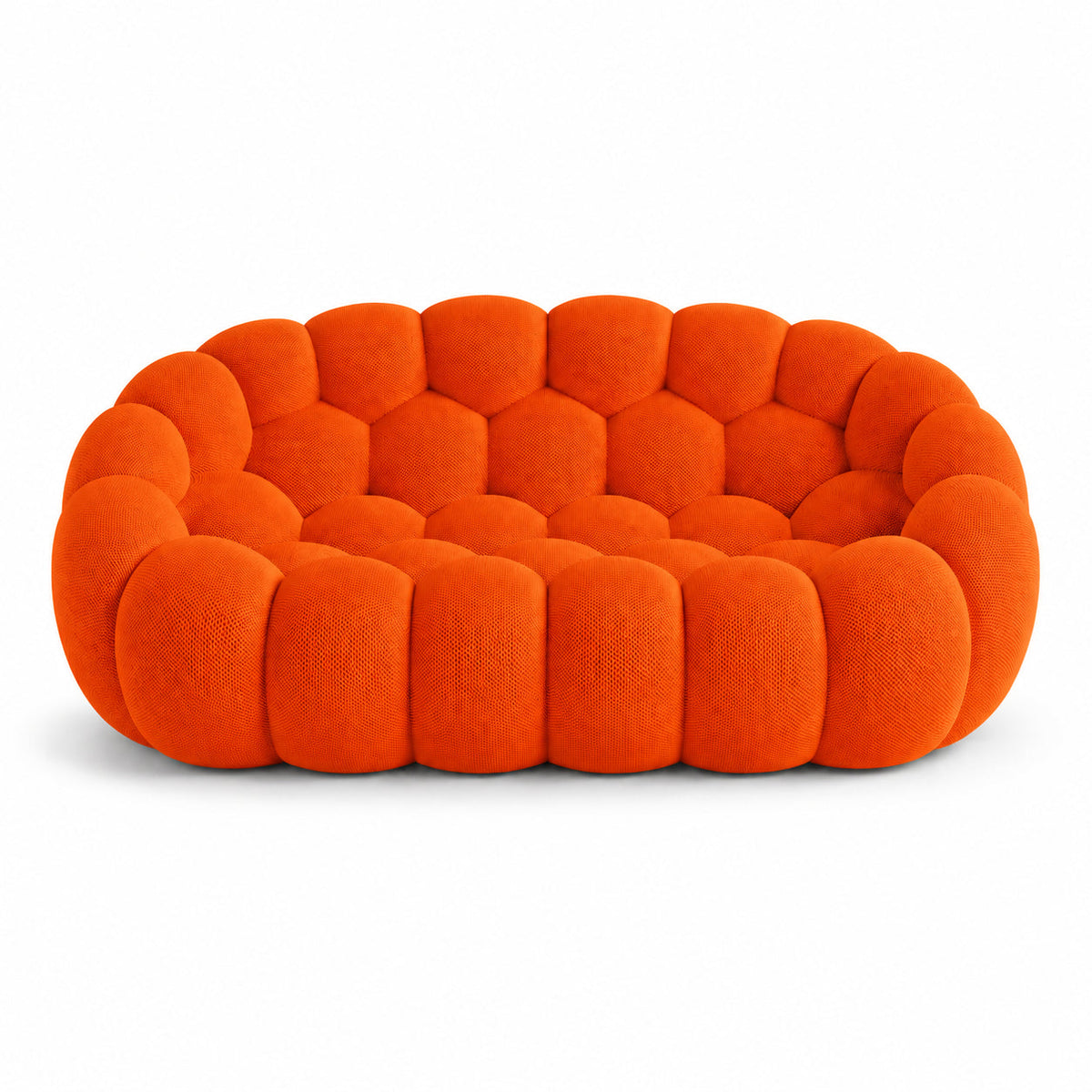 Canapé bubble 2 places Brume — Maille 3D Orange vif