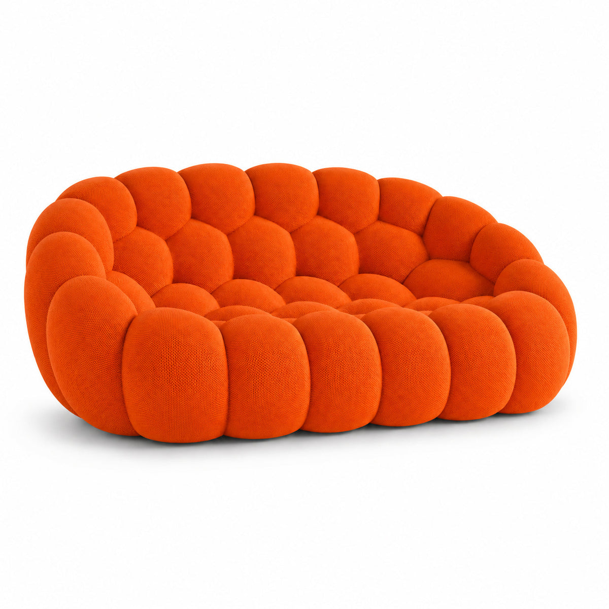 Canapé bubble 2 places Brume — Maille 3D Orange vif