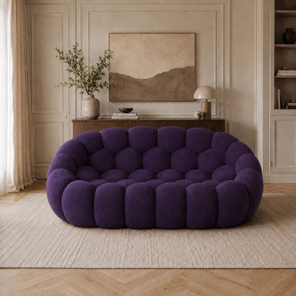 Canapé bubble 2 places Brume — Maille 3D Violet foncé