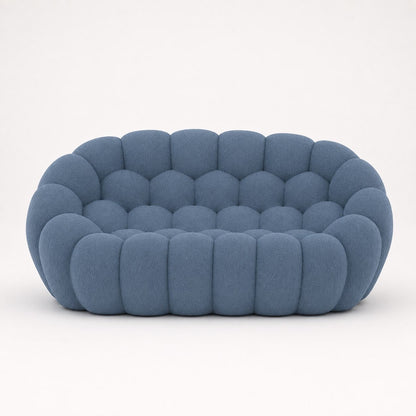 Canapé bubble 2 places Brume — Bouclette Bleu gris