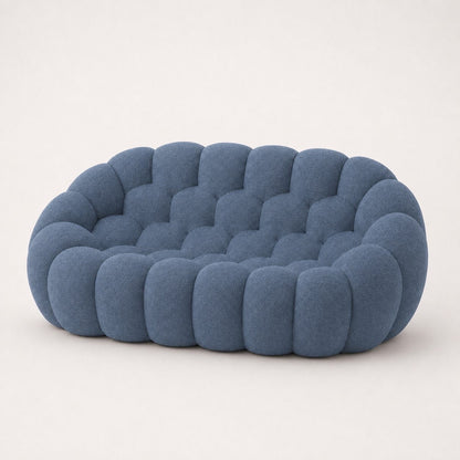 Canapé bubble 2 places Brume — Bouclette Bleu gris