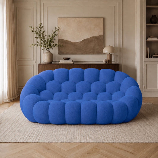Canapé bubble 2 places Brume — Bouclette Bleu roi