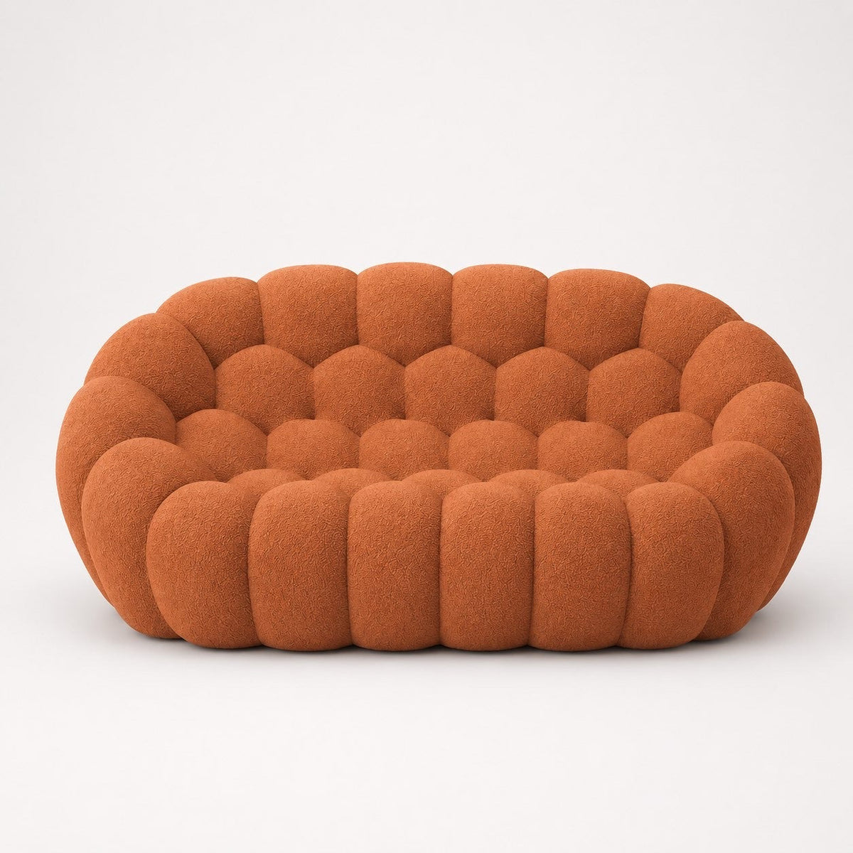 Canapé bubble 2 places Brume — Bouclette Terracotta
