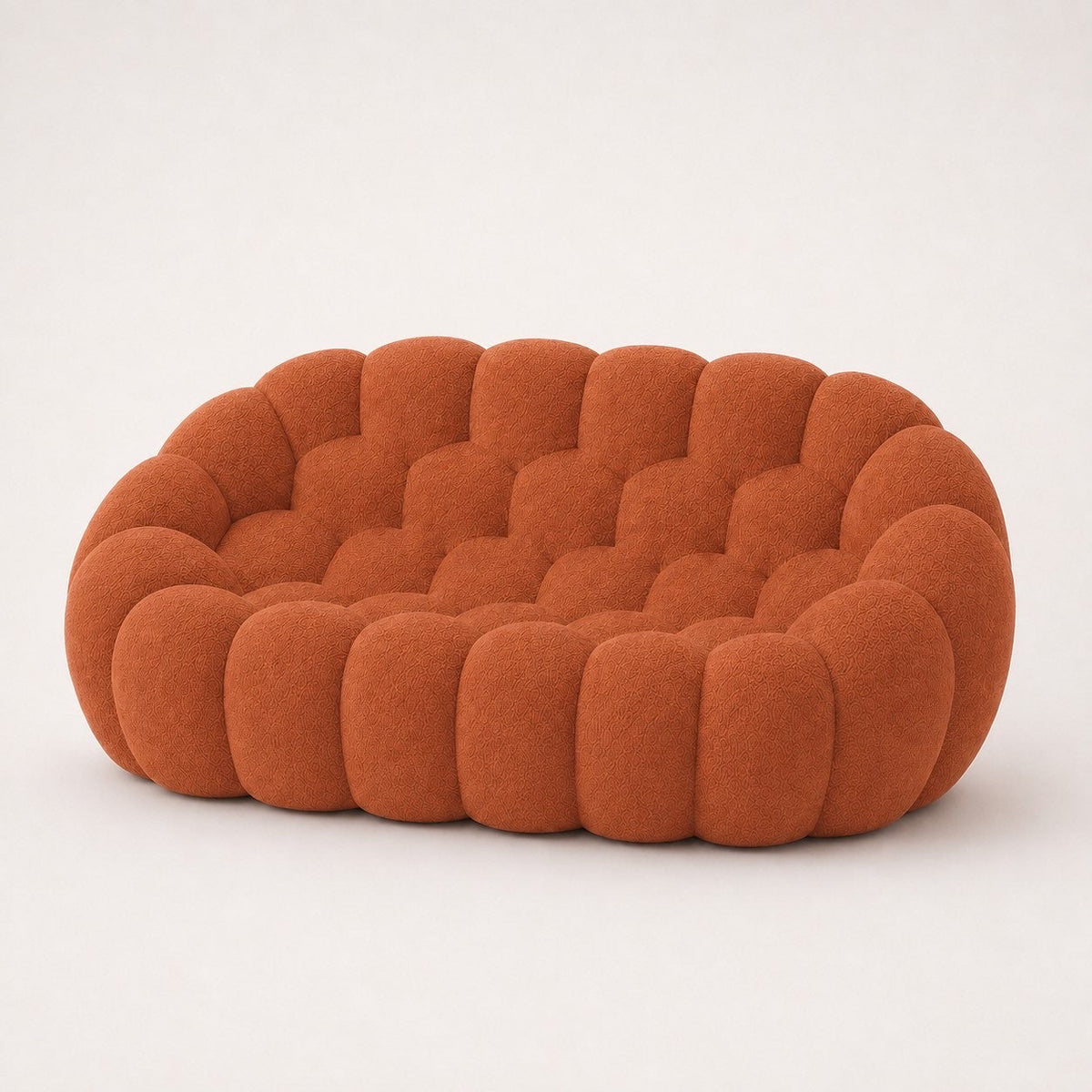 Canapé bubble 2 places Brume — Bouclette Terracotta