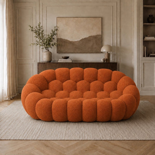 Canapé bubble 2 places Brume — Bouclette Terracotta