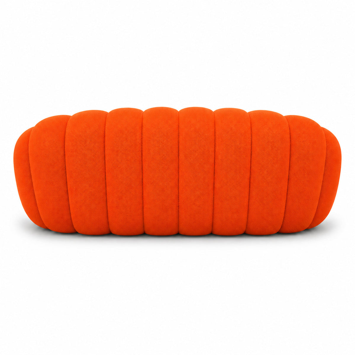 Canapé bubble 3 places Brume — Maille 3D Orange vif