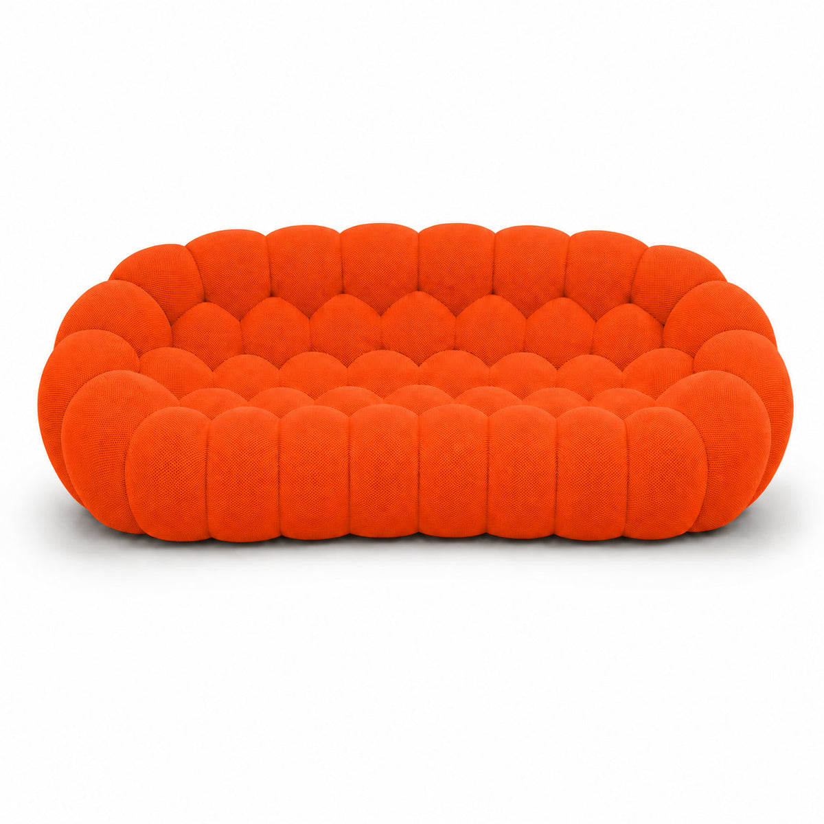 Canapé bubble 3 places Brume — Maille 3D Orange vif