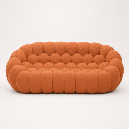 Canapé bubble 3 places Brume — Bouclette Terracotta