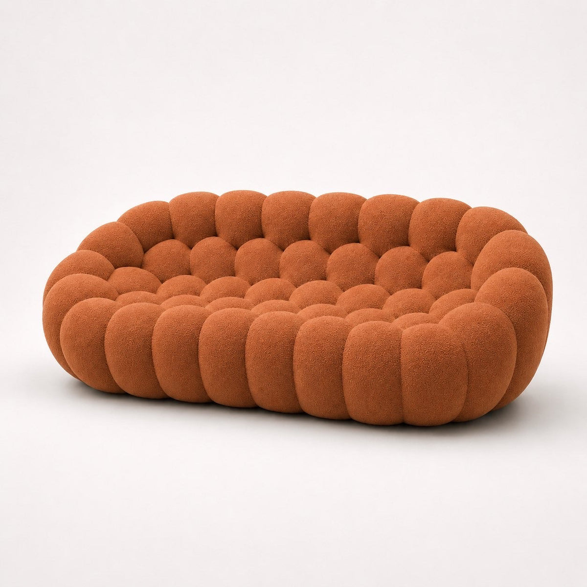 Canapé bubble 3 places Brume — Bouclette Terracotta