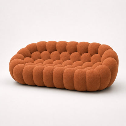 Canapé bubble 3 places Brume — Bouclette Terracotta